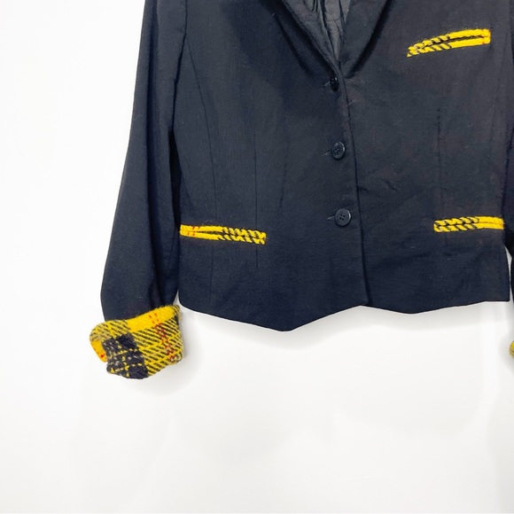 Vintage Clueless Blazer Inspired 90s Wool Blazer Size 10 (Size 42 FR) - Picture 4 of 8